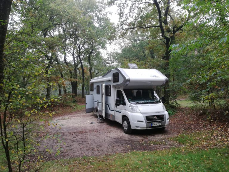 Wohnmobil im Wald