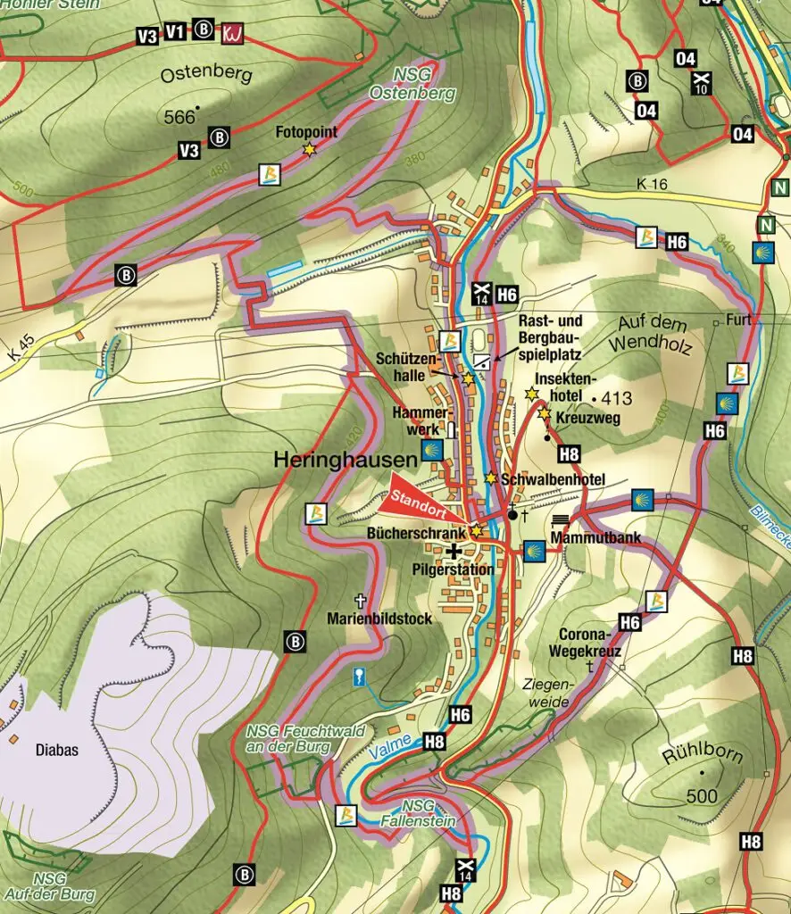 Karte des Wanderweges BestWeg Heringhausen